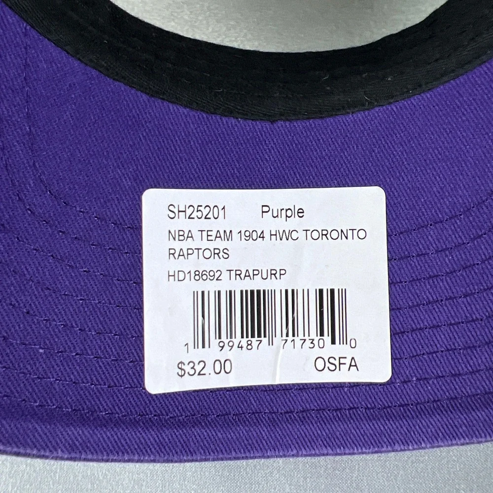 Toronto Raptors Snapback Cap Mens One Size Purple Mitchell & Ness NBA Basketball
